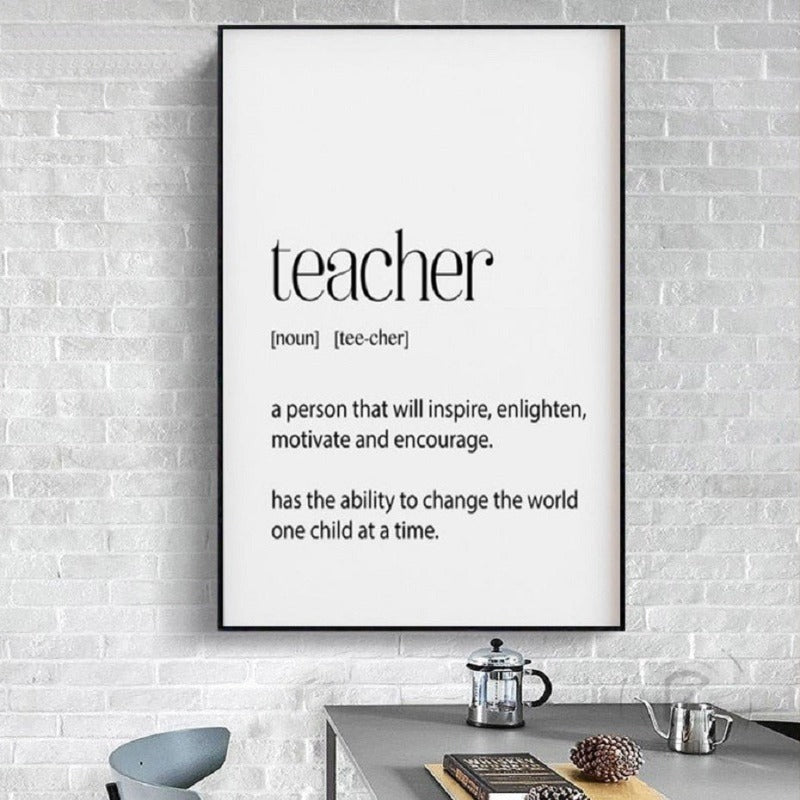 Lehrergeschenke – Definition der Wertschätzung – Leinwandbild
