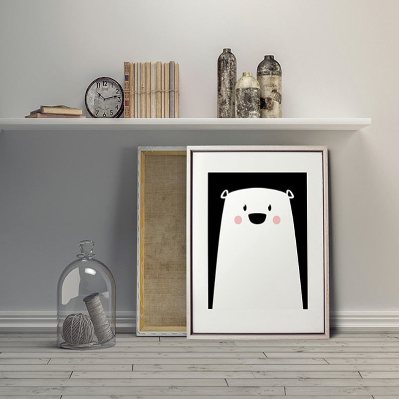 Baby Eisbär - Leinwand Wandkunst Gemälde