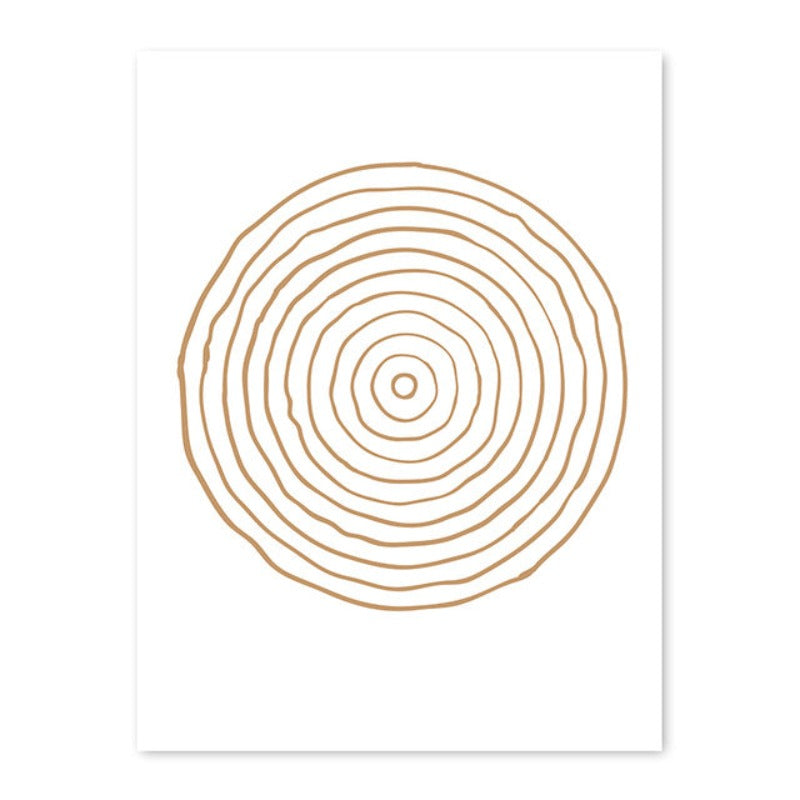 Minimalistische Geometrische Abstrakte Kreis - Leinwand Wandkunst Gemälde