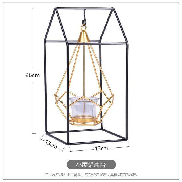 Nordic Gold Geometrischer Metallkerzenhalter | Brehn