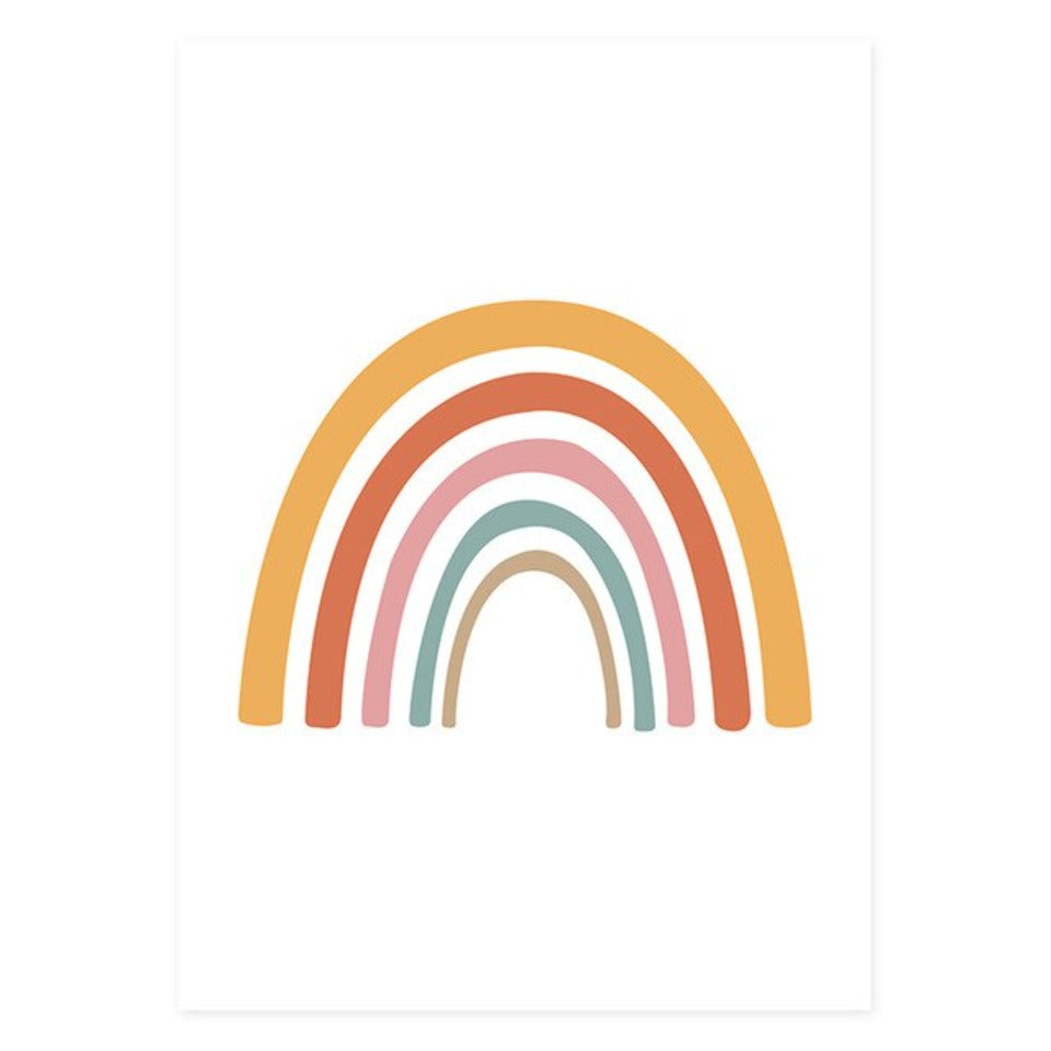 Regenbogen-Alphabet-Wandbild fürs Kinderzimmer – Leinwandbild