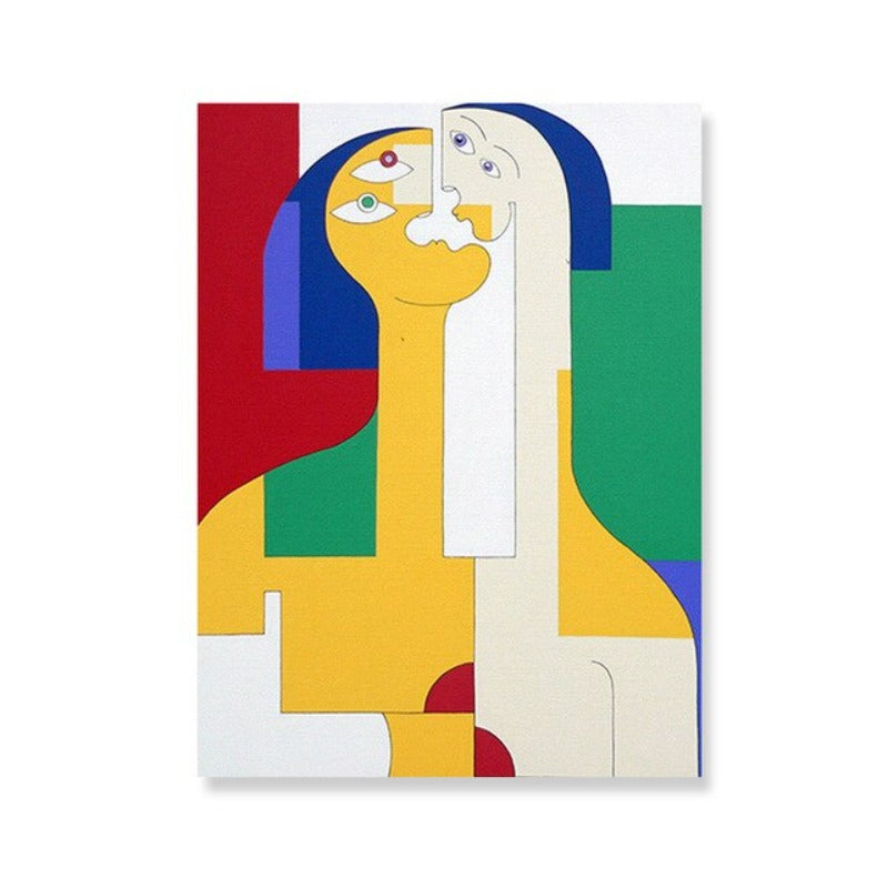 Figure Familie - Leinwand Wandkunst Gemälde