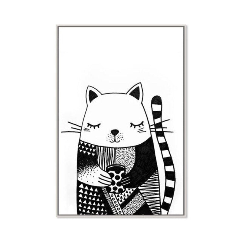 Waldbär, Fuchs, Katze – Leinwandbild