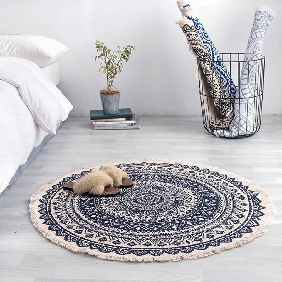 Brehn | Marokkanischer Boho-Teppich mit Quasten