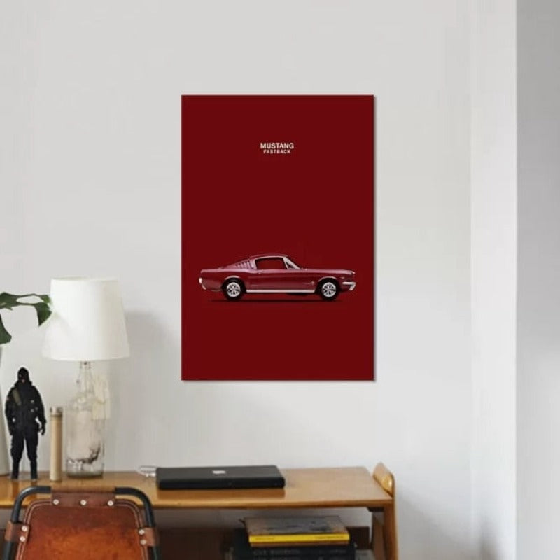 Ford Mustang Fastback - Leinwand Wandkunst Malerei