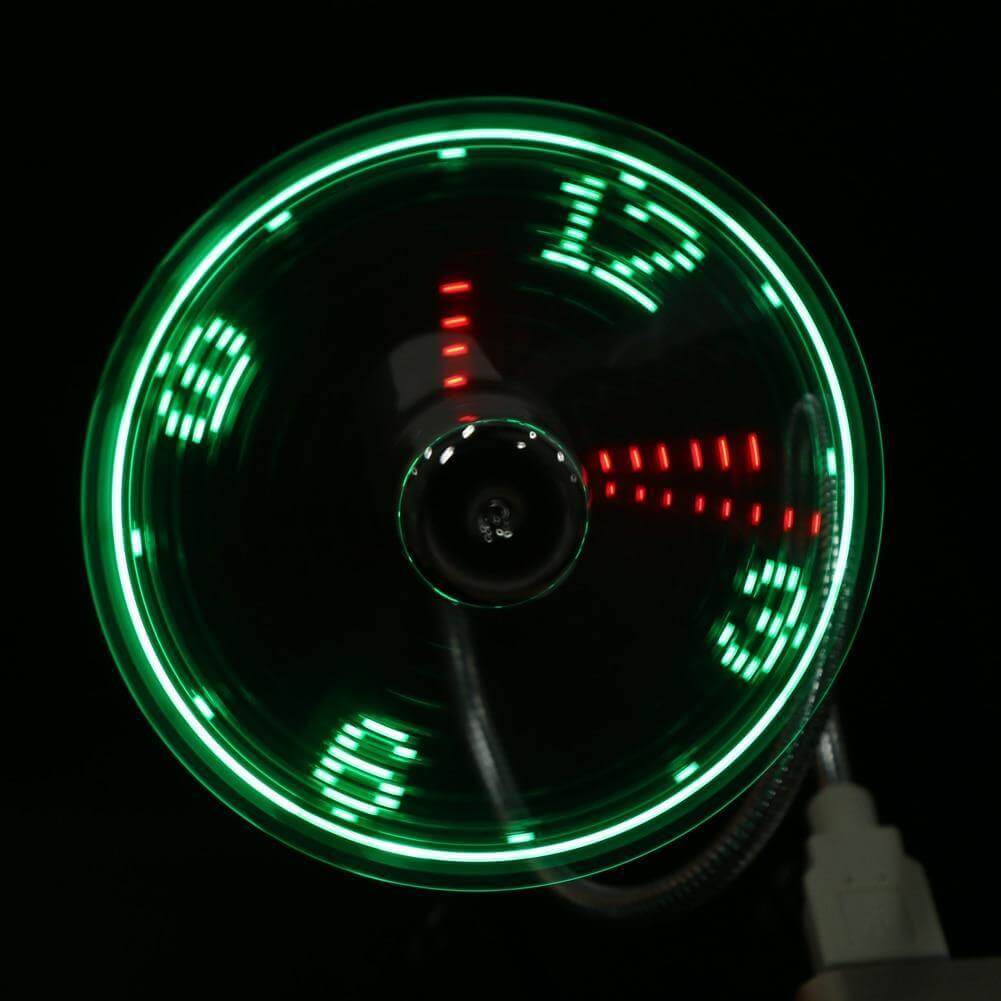 USB Fan Zeit- und Temperaturanzeige Uhr | Brehn