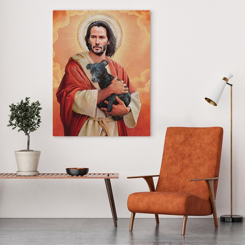 Meme Keanu Reeves - Leinwand Wandkunst Gemälde
