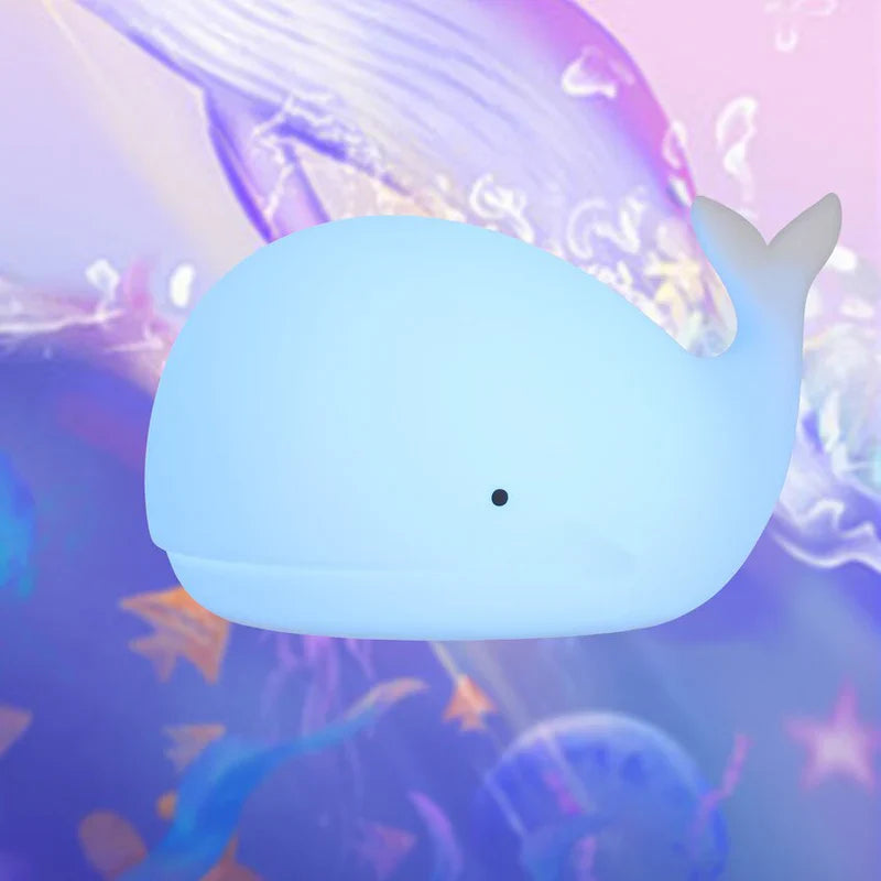 Hübsche Wal Nachtlampe mit Farbwechsel - GlowWhale | Brehn