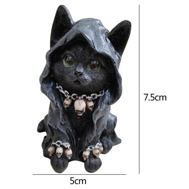 Resin Schwarze Katze Statue Dekor | Brehn