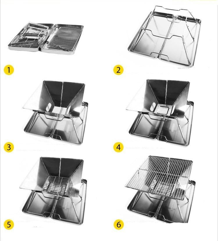 Faltbarer tragbarer mini Reise Camping Grill | Brehn