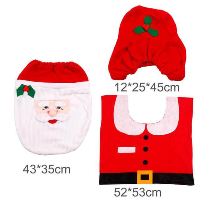 Brehn | 3pcs Fancy Weihnachtsmann Toilettensitzbezüge