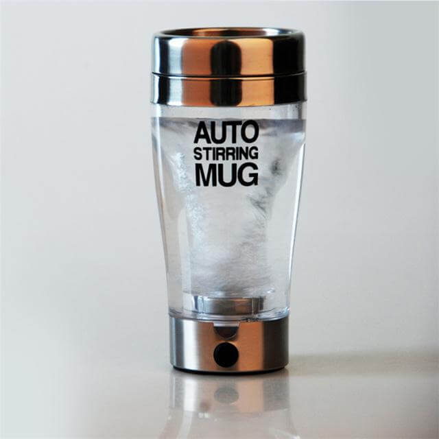 Selbstrührende Edelstahl transparente Tasse