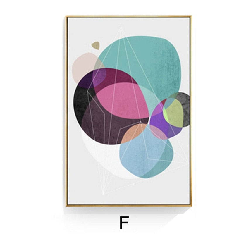 Geometrisches Nordisch - Leinwand Wandkunst Gemälde