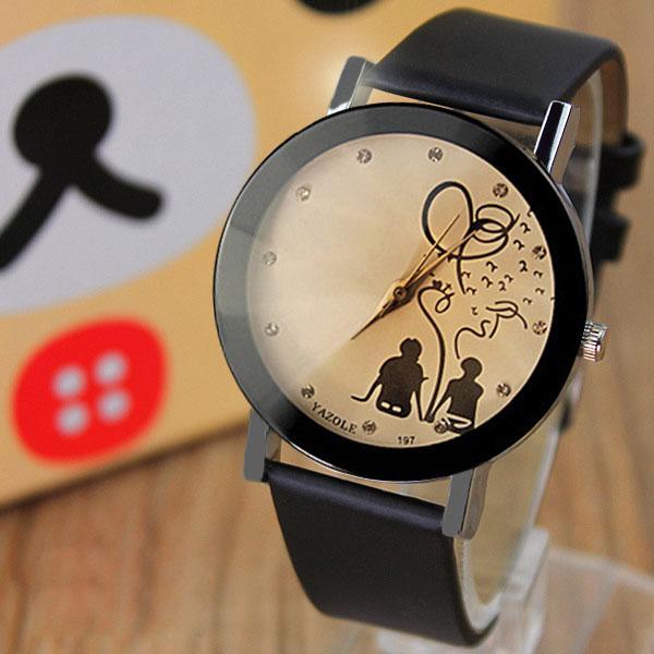 Brehn | Lovers Special Schwarze Mode Luxus Damen Uhr