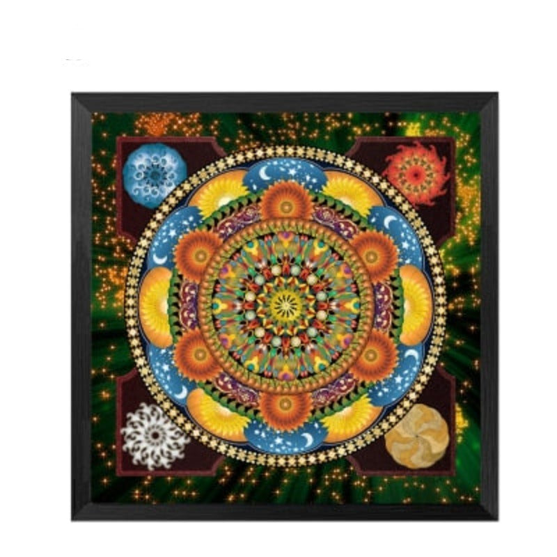 Mandala Ornament Thangka Yoga - Leinwand Wandkunst Malerei