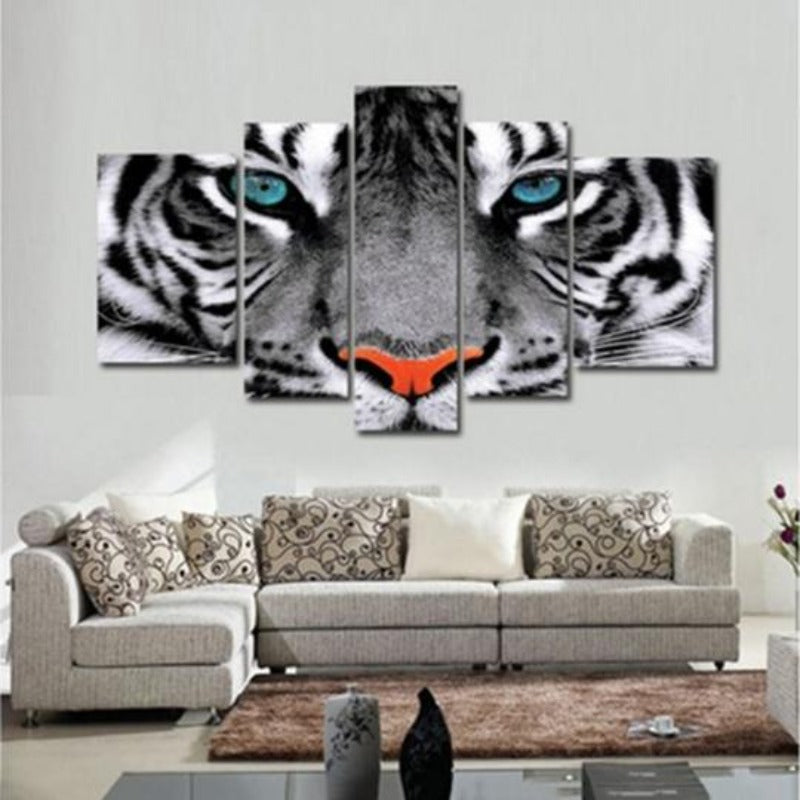 Weiße Tigeraugen – Leinwandbild