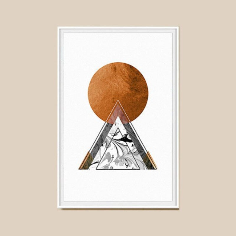 Mountain Peak Sunrise Nordic Poster - Leinwand Wandkunst Gemälde