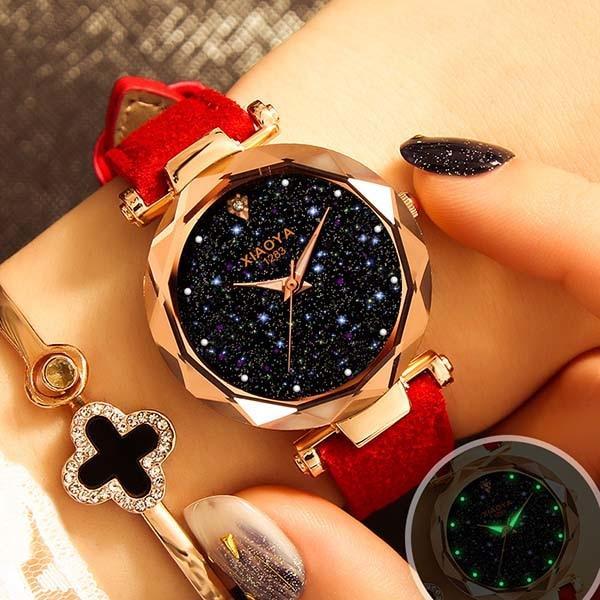 Brehn | Leuchtender Sternenhimmel Mehrfarben Freizeit Designer Uhr
