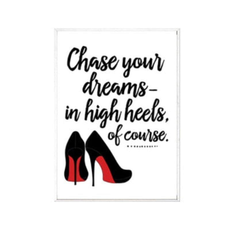 Dream In Heels - Leinwand Wandbild Malerei