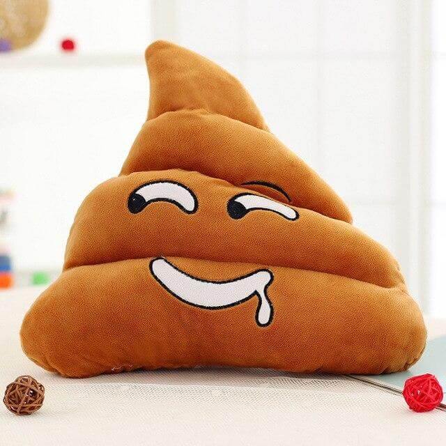 Poop Face Emoji Kissen