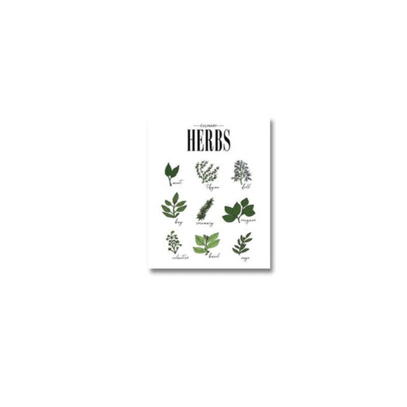 Kräuterposter Botanische Küche - Leinwand Wandkunst Gemälde