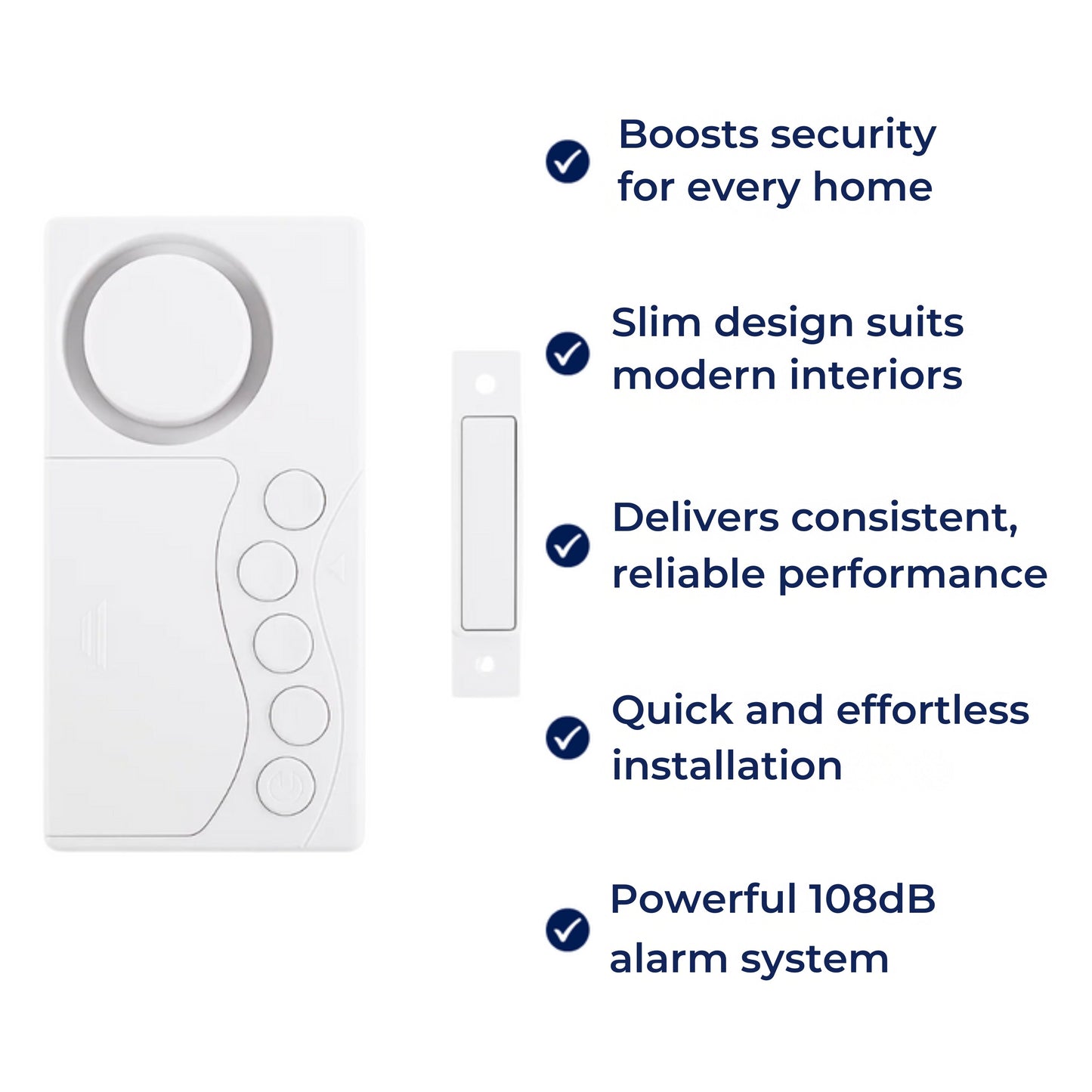 Sofortige Alarmmodi – 108dB Laut Slim Design – Einfache Installation – Schützt Kinder & Haussicherheit Brehn