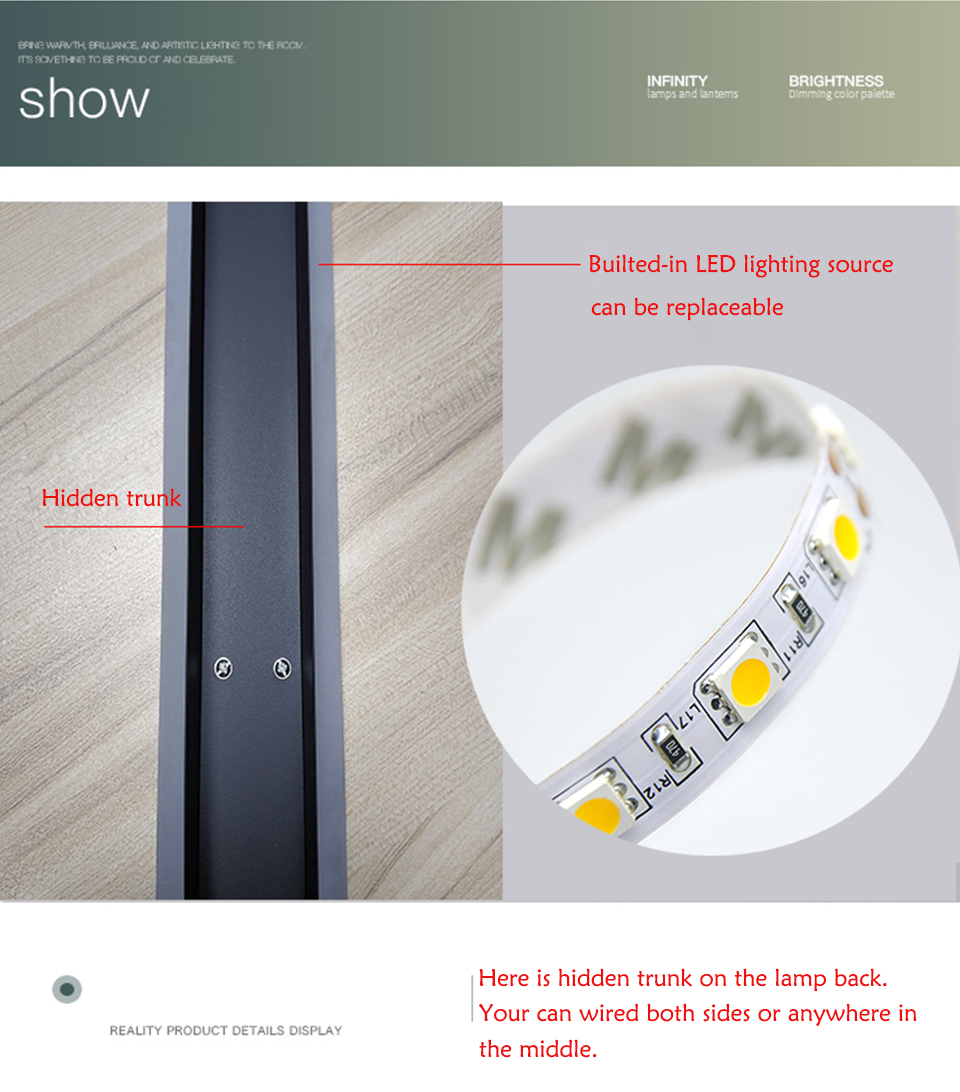Lange Streifen-LED-Elegante Wandleuchte | Brehn