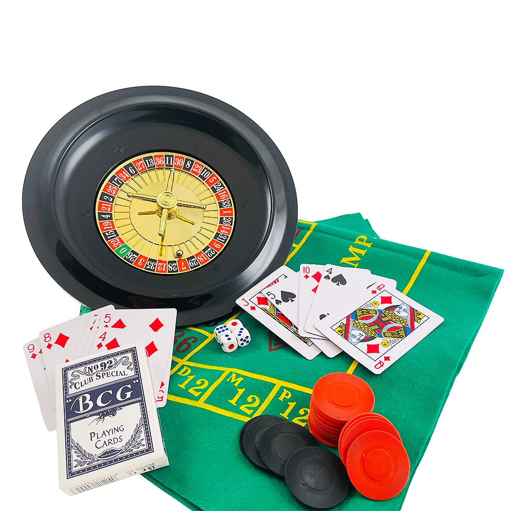 5-in-1-Casinospielpaket (Roulette, Poker, Blackjack, Craps, Poker, würfel) | Brehn