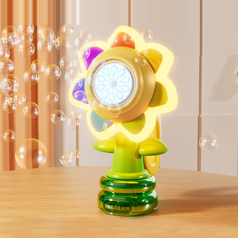 Brehn | Sonnenblumenförmiger tragbarer elektrischer Blasenmacher Spielzeug