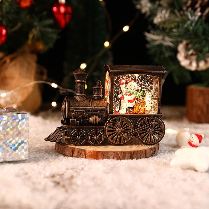 Weihnachtskristall schwebender Schneezug Licht | Brehn