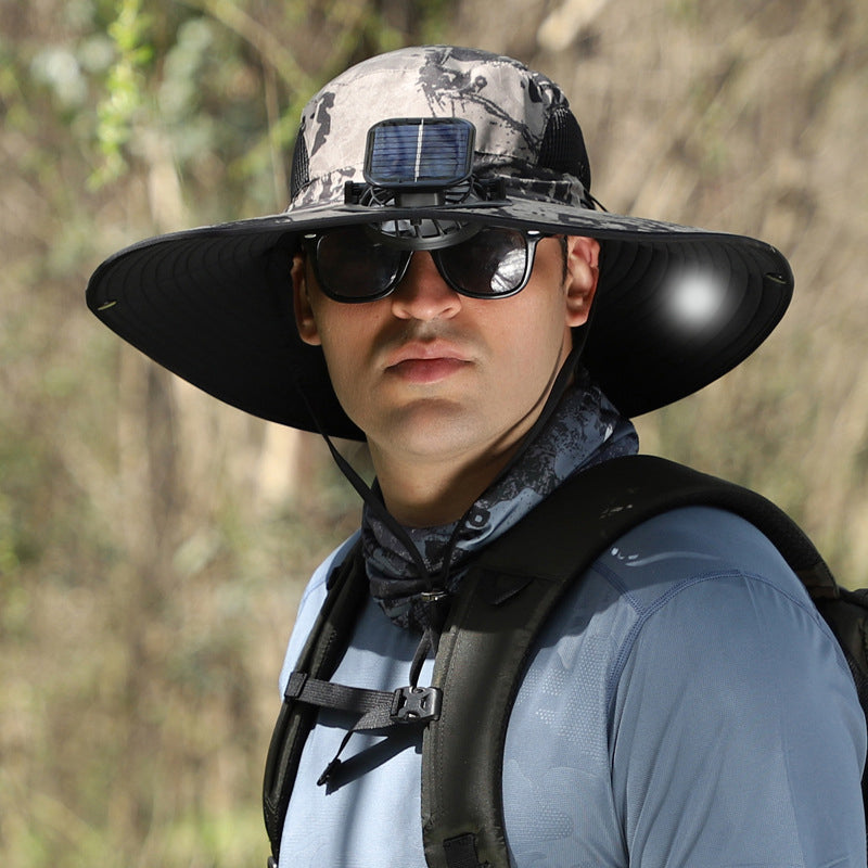 Solar- & USB-Lüfter Outdoor Angelhut | Brehn
