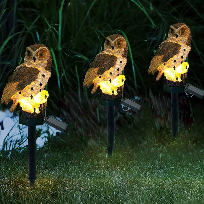 Tauschhandel | Gartenlampen-Eulen mit Solarenergie