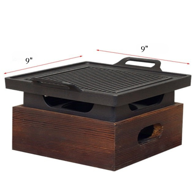 Raucharmer tragbarer Grill Holzkohle Haushalts Antihaft BBQ | Brehn