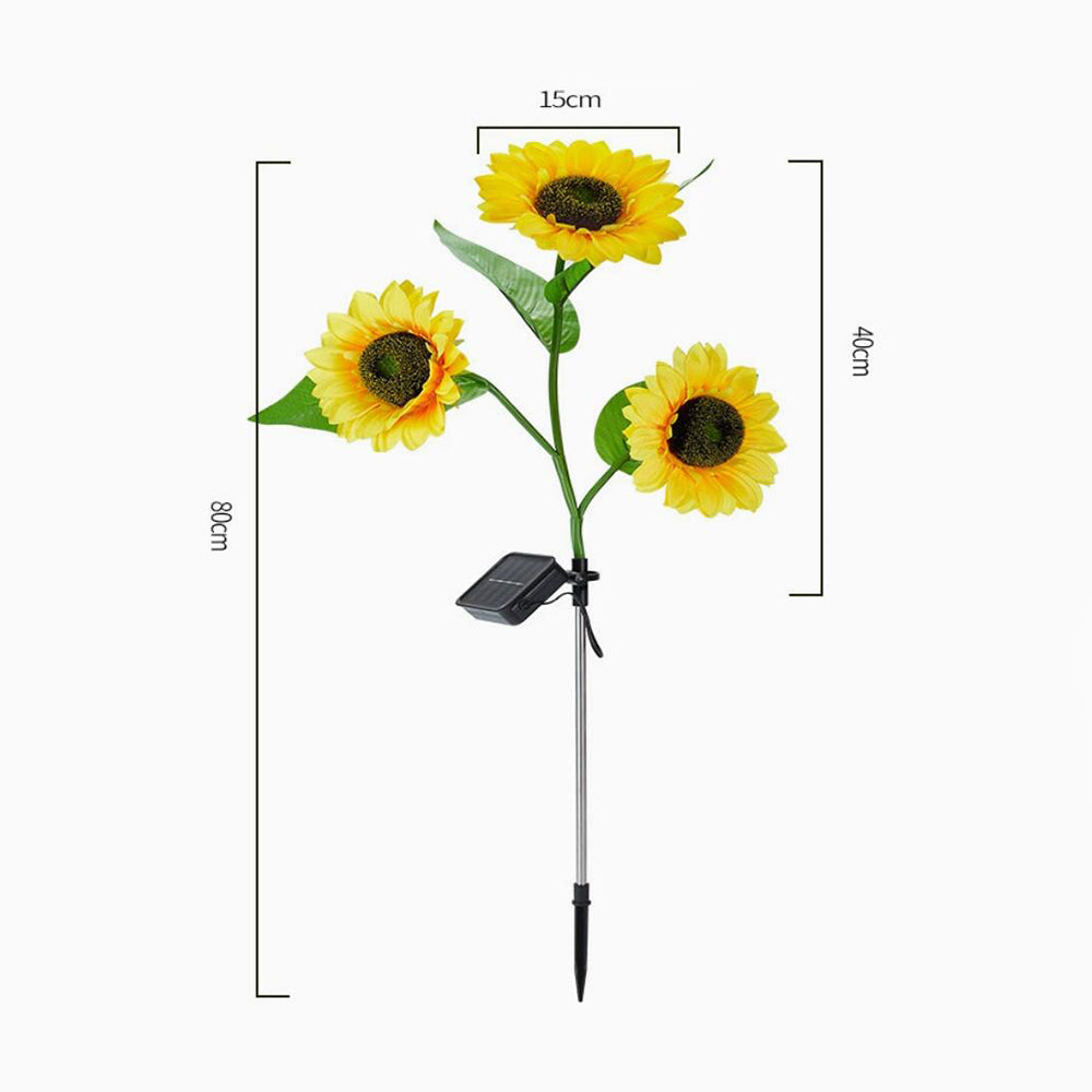 Solar-Sonnenblumen-Gartenlampe 80 cm | Brehn