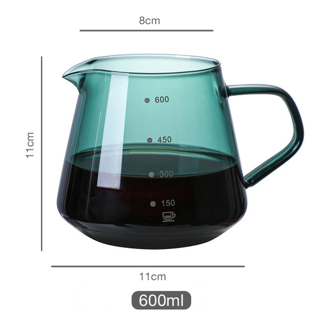 Spezialisiertes Coffeeware Kit Pour Over Kaffee Glas Sharing Pot | Brehn