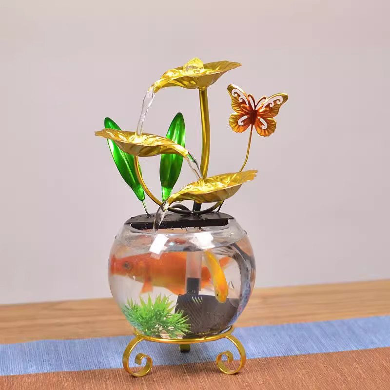 Luxuriöse, kreative Lotus-Aquarium-Dekoration