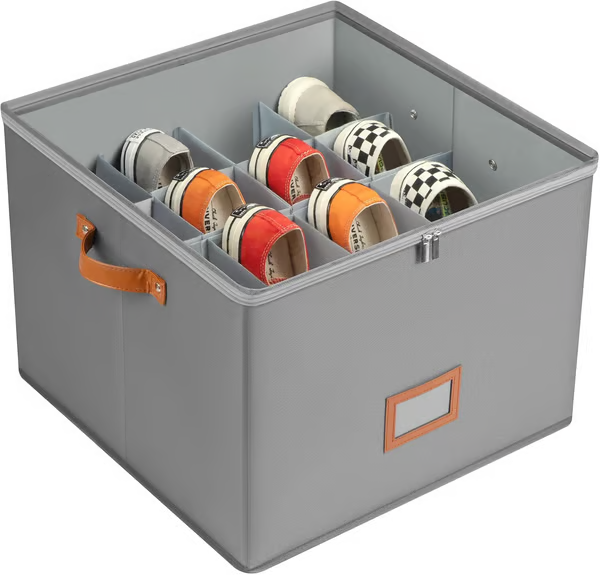 Faltbare Schuhbox aus Stoff mit Deckel | Brehn