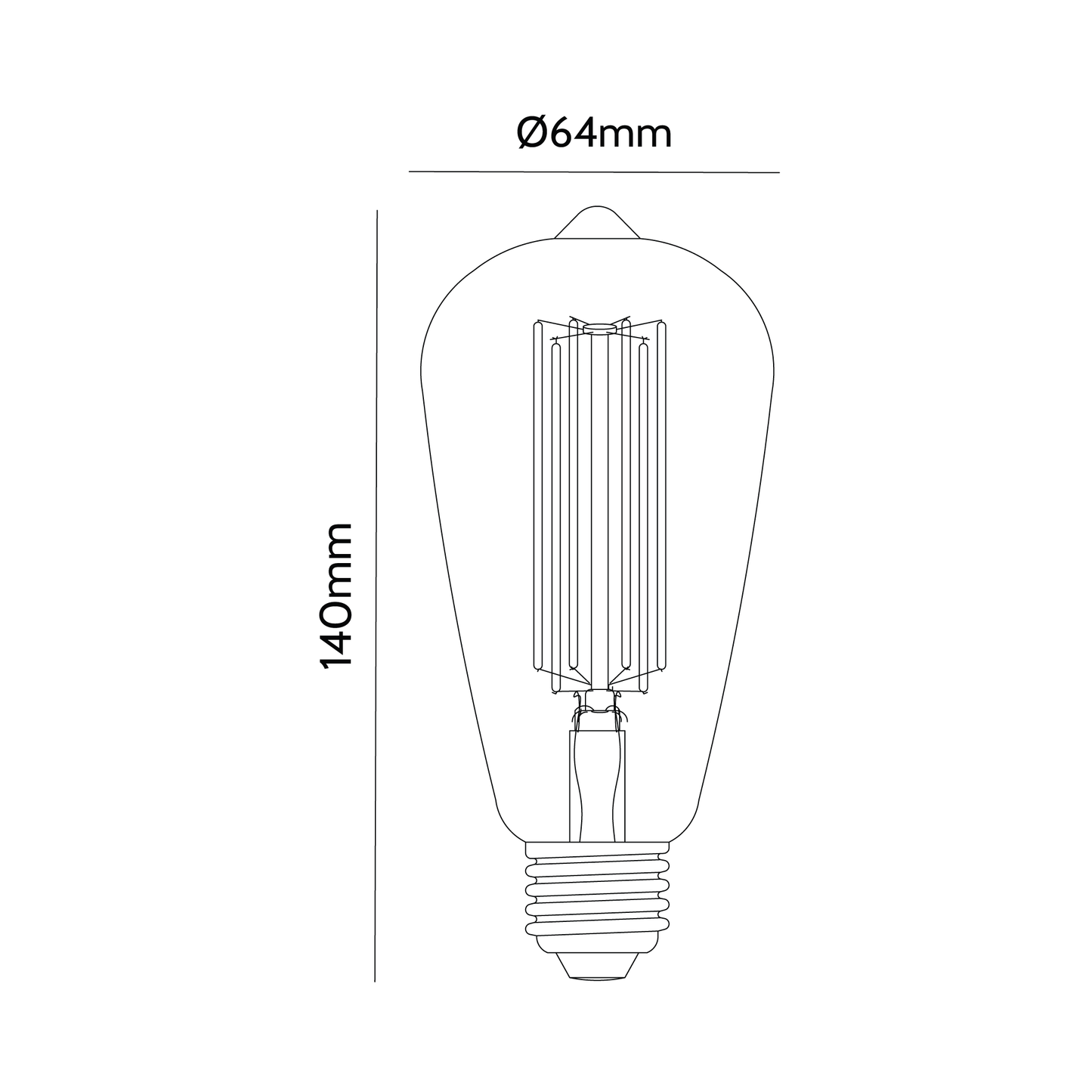Hyde LED-Filamentlampe – Einzigartiges Design