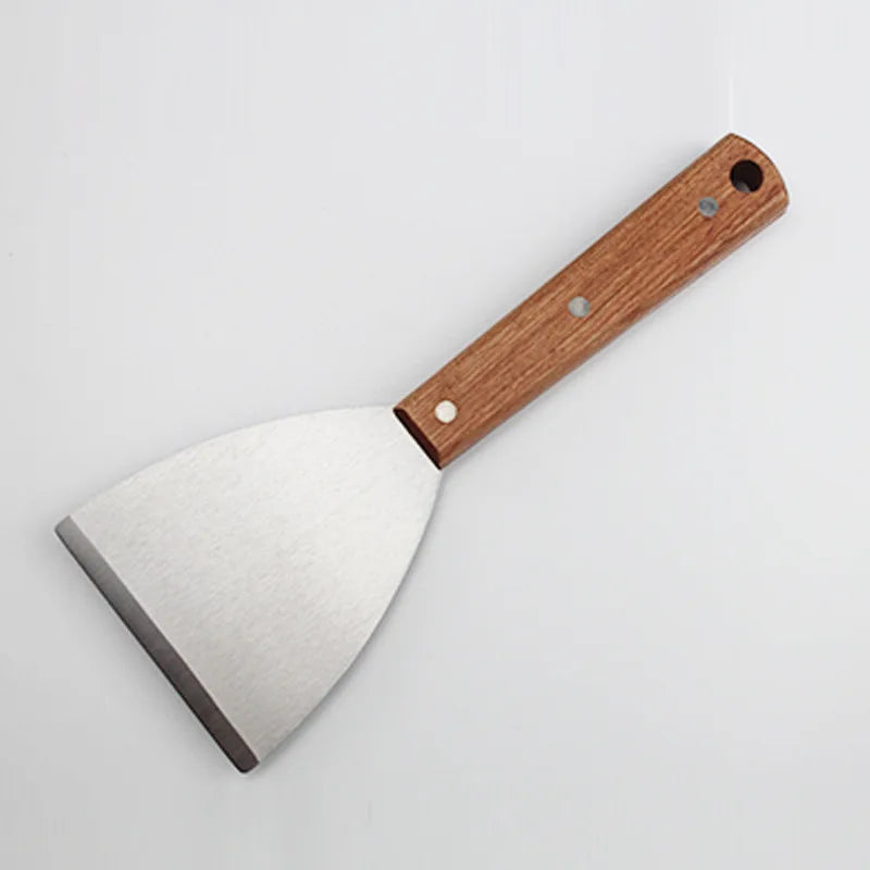 Edelstahl Spatel Schaber mit Holzgriff Grillwender | Brehn