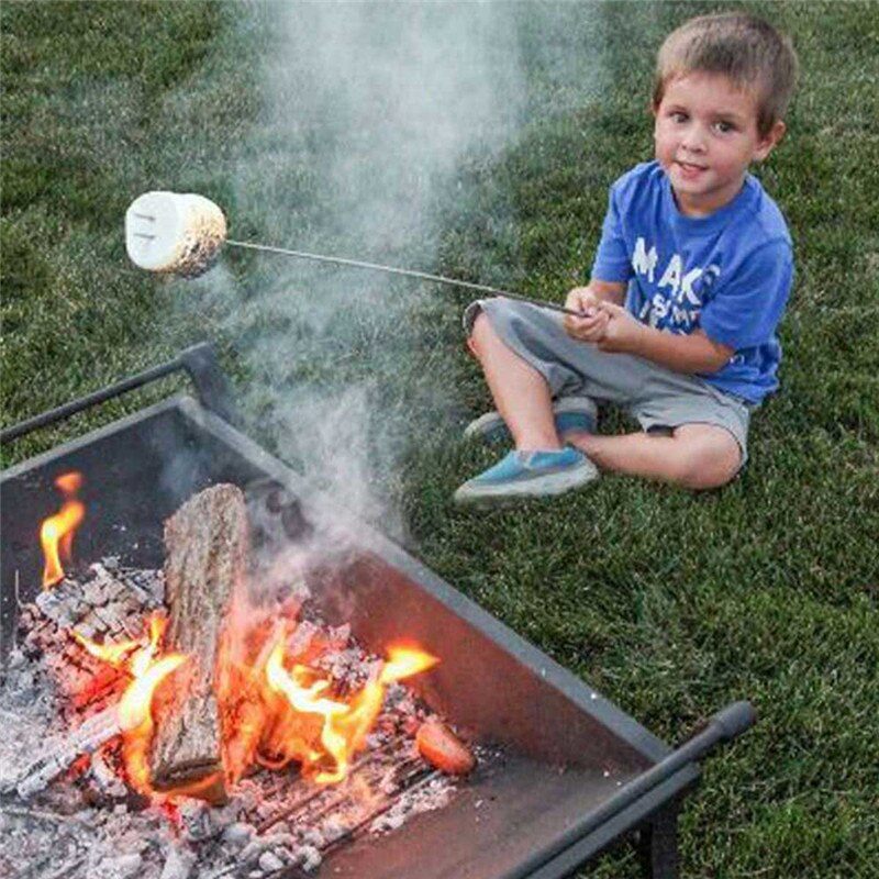 Edelstahl Holzgriff Verstellbarer BBQ-Gabelspieß | Brehn