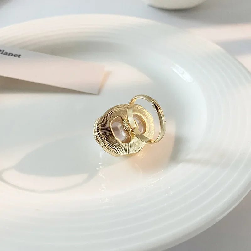 Brehn | Statement Gold Akzent Perlenring