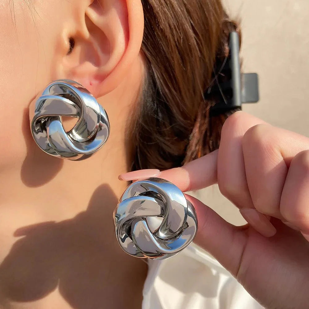 Brehn | Statement Brezel Spiral Twist Ohrringe