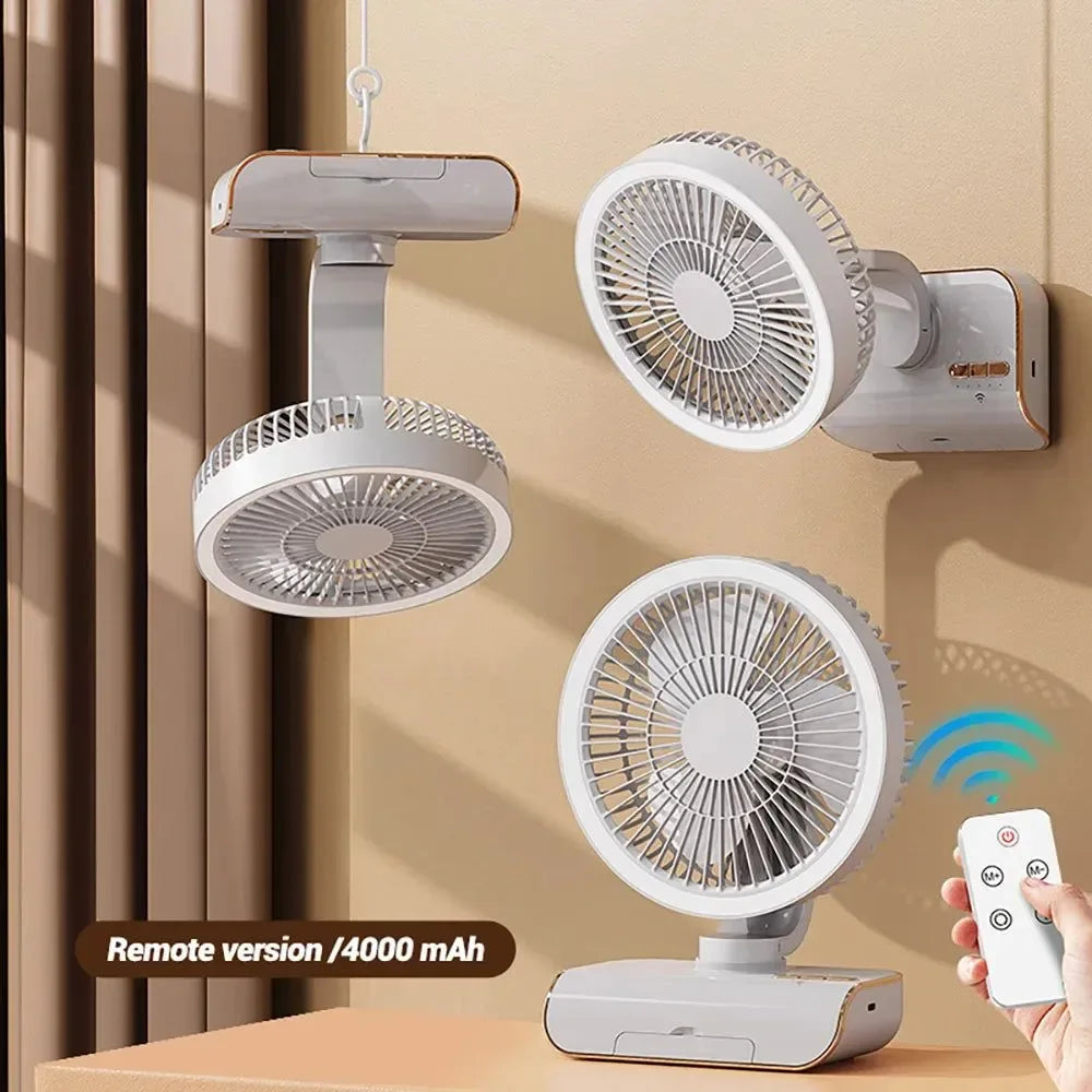 4000mAh Tragbarer Klimaanlagenventilator – Multi-Modus Stiller Kühlventilator für Zuhause & Camping | Brehn