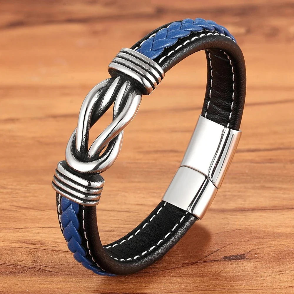 Brehn | Unisex Ewige Liebe Knoten Lederarmband