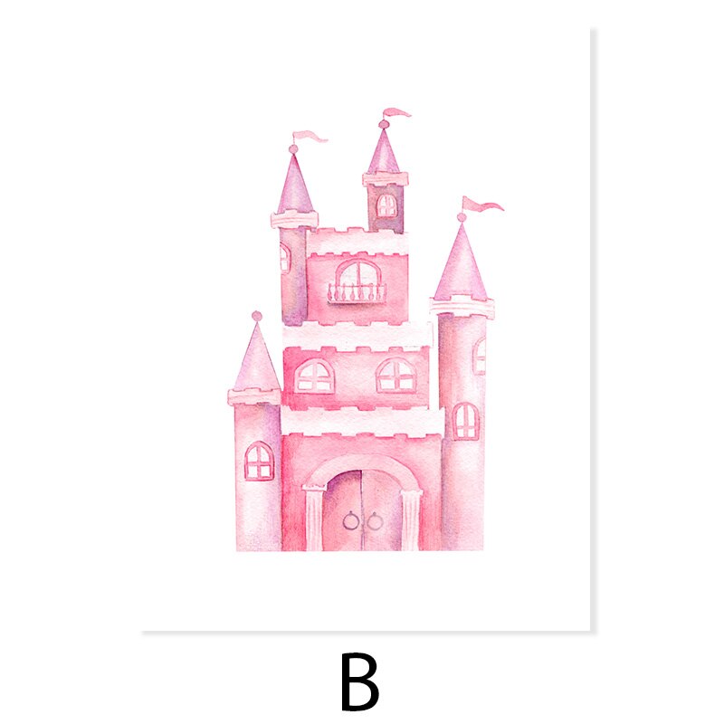 Prinzessinnenschloss in Rosa - Leinwandbild