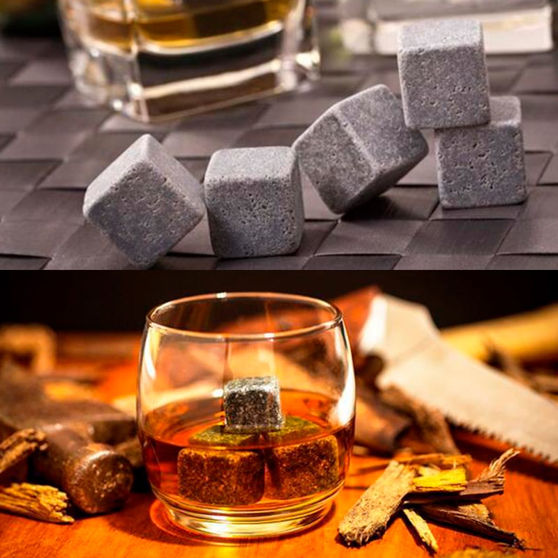 Whiskystein, 9 Stück (Eiswürfel für Whisky und andere Getränke) | Brehn