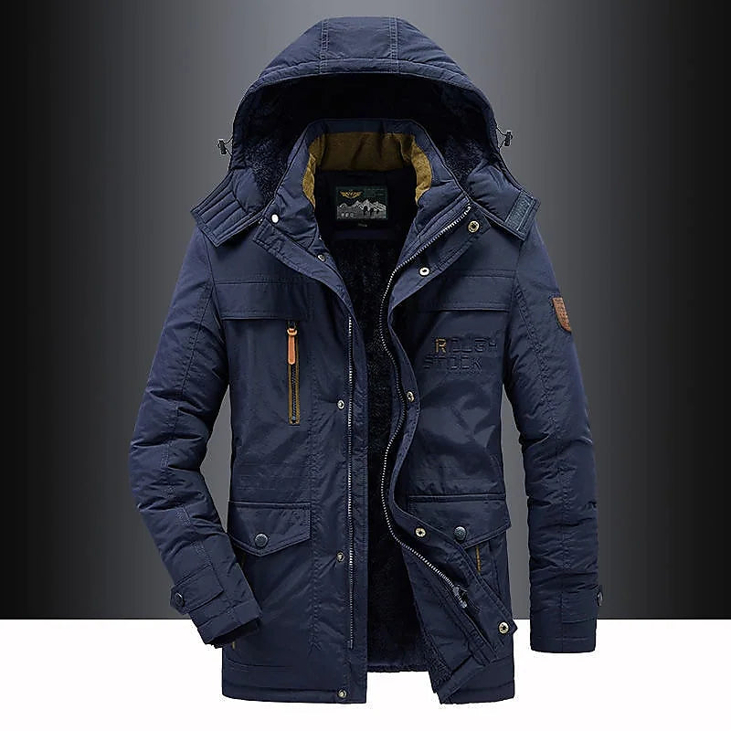 Lässige gepolsterte Parka-Jacke - Warme isolierte Winterjacke