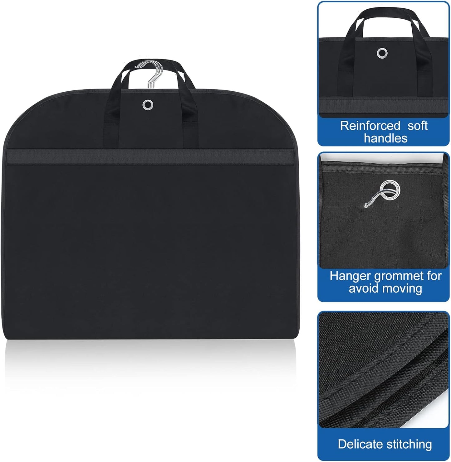 Wasserfester Oxford-Garderobenbeutel – Anzugschutz mit Zwickel und Taschen (2er-Pack) | Brehn