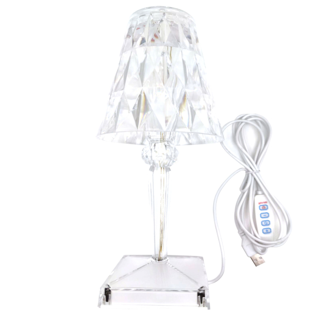 KristalGlow Touchlampe – Elegante Tischlampe mit Touchsensor und USB | Brehn