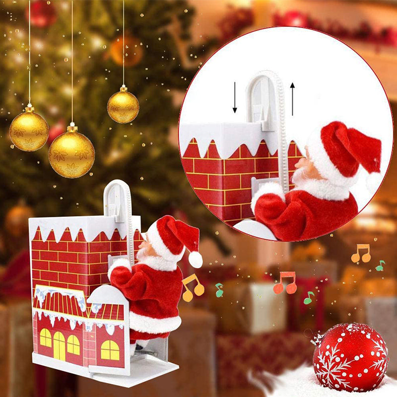 Brehn | 🎅Elektrischer Weihnachtsmann, der mit Musik die Leiter erklimmt